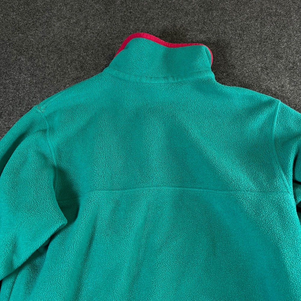 Patagonia Synchilla Fleece Pullover Teal Pink Trim Snap-T Women's Large - Picture 12 of 13
